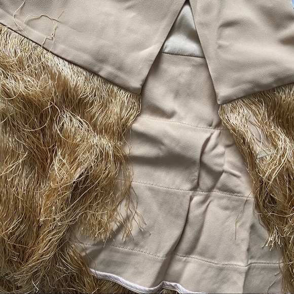 Jonathan Simkhai FW 2016 Nude Fringe Strapless Dress - Picture 6 of 9